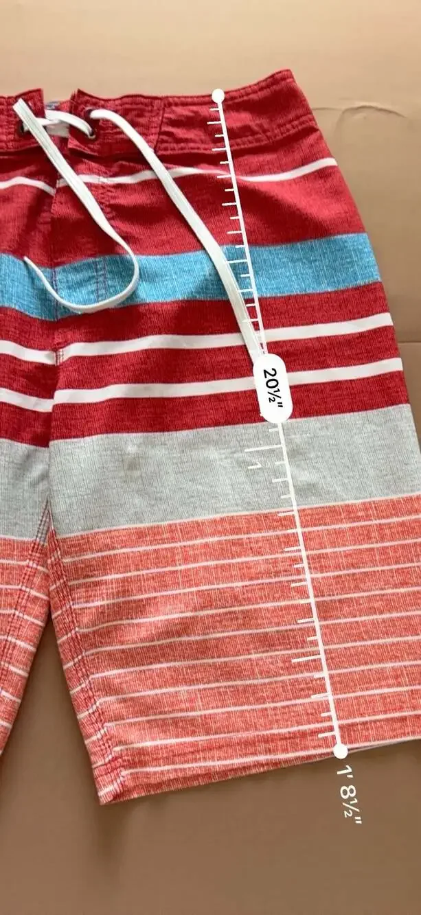 Old Navy California Men's Striped Boardshorts Swim Trunks Size 28